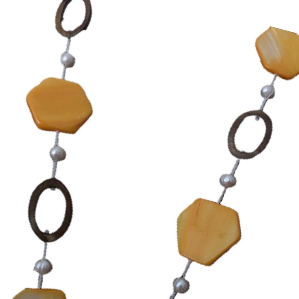 Premier Designs yellow and brown necklace